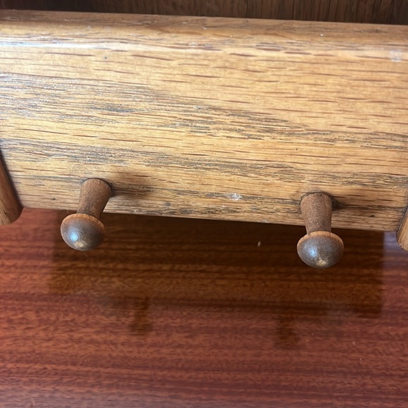 Like new solid oak organizer - Picture 4 of 13